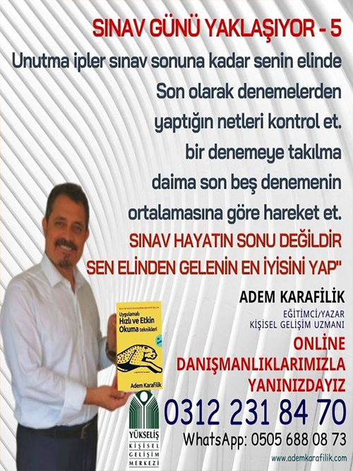 Sınav Günü Yaklaşıyor İpler Senin Elinde